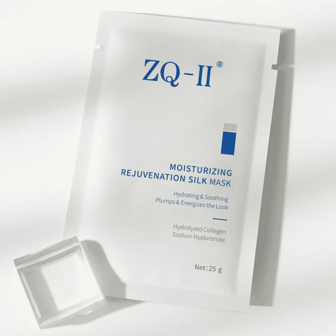 ZQ-II ஈரப்பதமாக்கும் புத்துணர்ச்சி பட்டு முகமூடி: இலகுரக நீரேற்றம் மற்றும் அனைத்து தோல் வகைகளுக்கும் இனிமையான கவனிப்பு