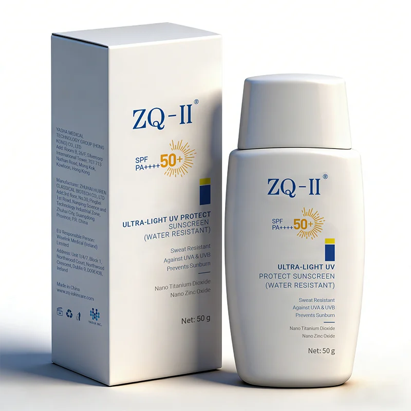 ZQ-II அல்ட்ரா-லைட் UV பாதுகாப்பு சன்ஸ்கிரீன் (நீர் எதிர்ப்பு)